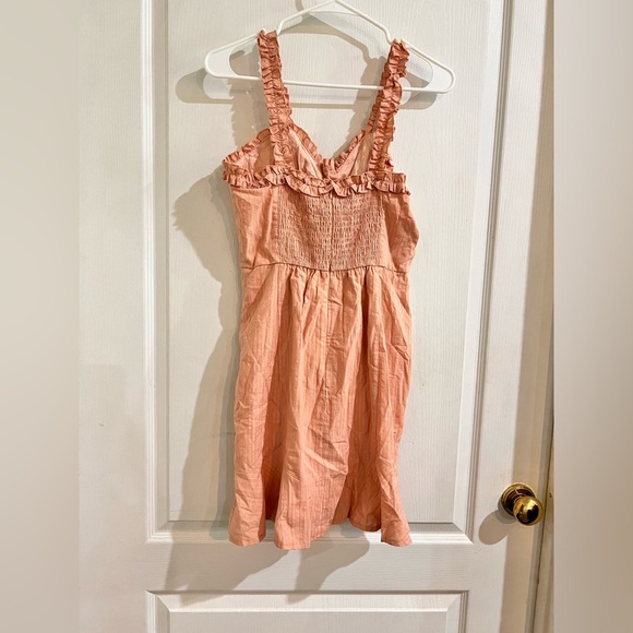 NWT Urban Outfitters Kiss The Sky Layla Pink Lace-Up Dress - Picture 6 of 6